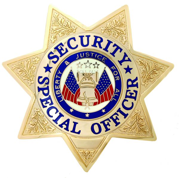 Security Special Officer Gold 7- Point Badge