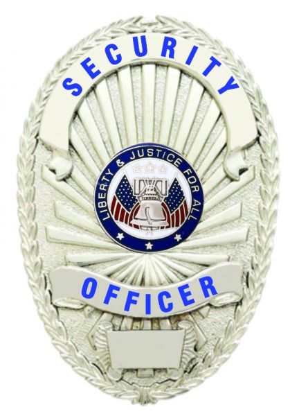 Security Officer Silver Shield Badge