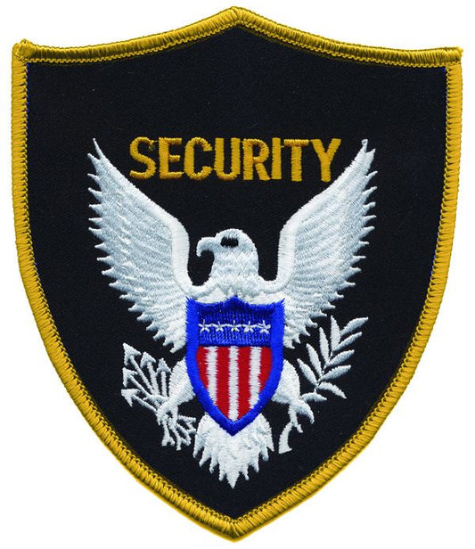 SECURITY SHOULDER EMBLEM (WHITE/GOLD ON BLACK/GOLD)