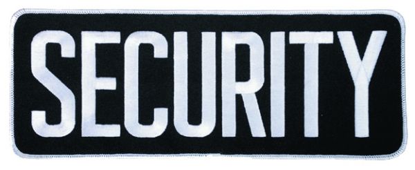 Security Black Emblem (10 7/8" x 4")