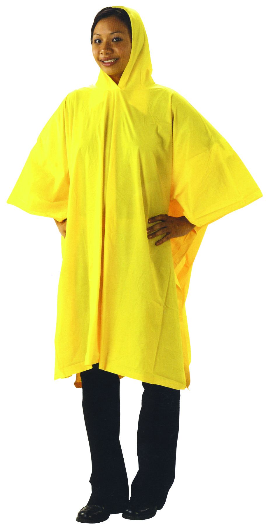 Rain Poncho Yellow PVC