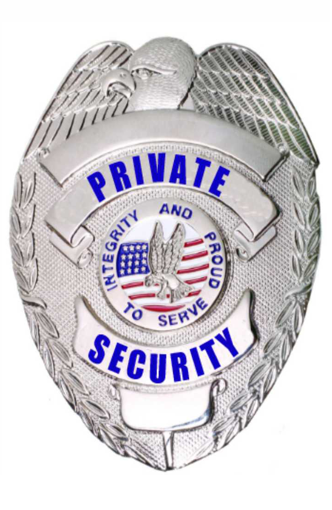 PRIVATE SECURITY SILVER EAGLE BADGE