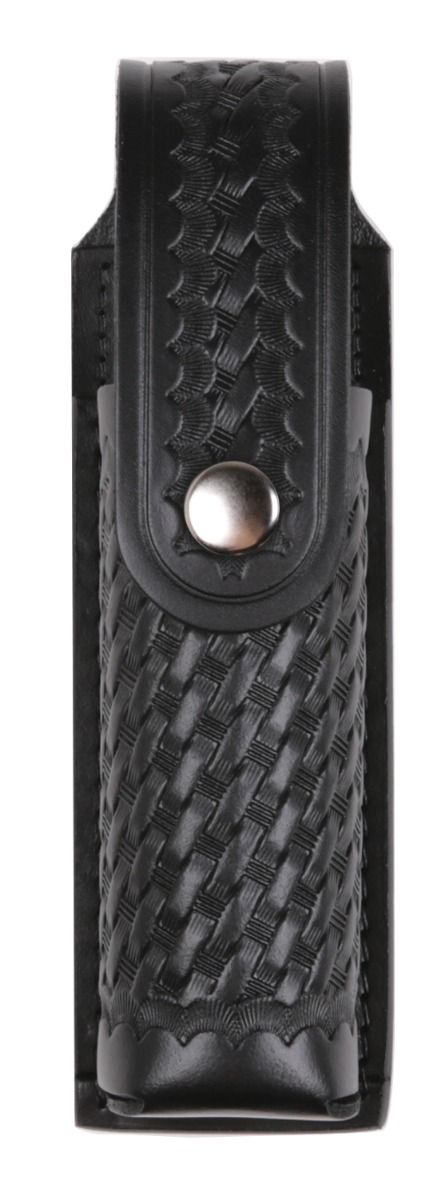 RYNO GEAR BASKET WEAVE LEATHER LARGE PEPPER SPRAY HOLDER WITH SNAP