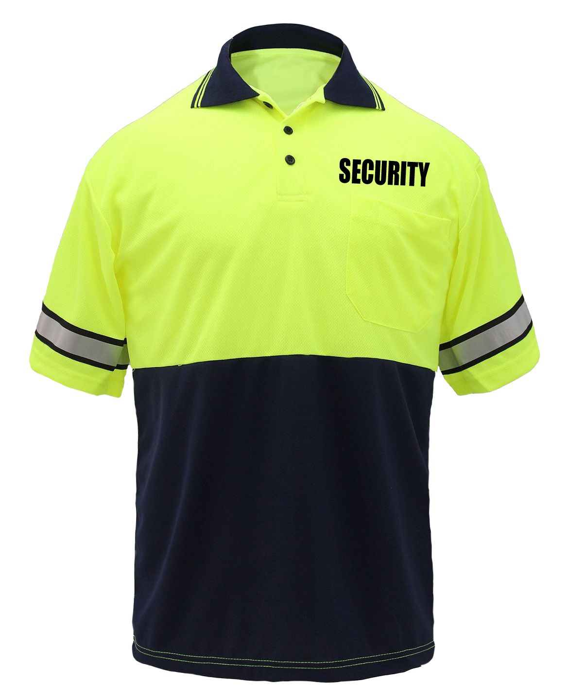 Polo Shirt with Reflective Stripes and ID