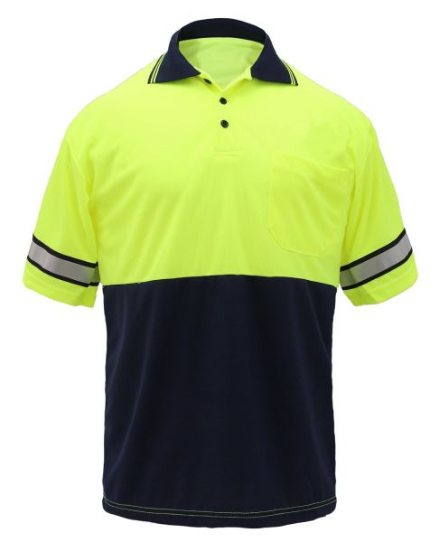 High Vis. Polo Shirt With Reflective Stripes