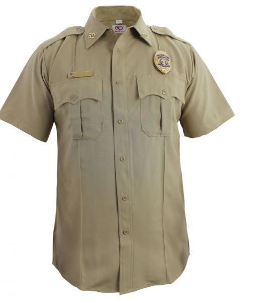 Short Sleeve Zippered Uniform Shirts