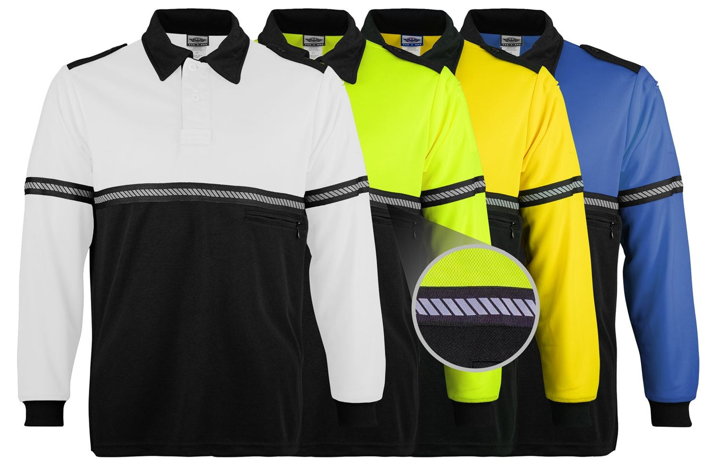 Two Tone Long Sleeve Shirt/ Zipper Pocket and Hash Stripes